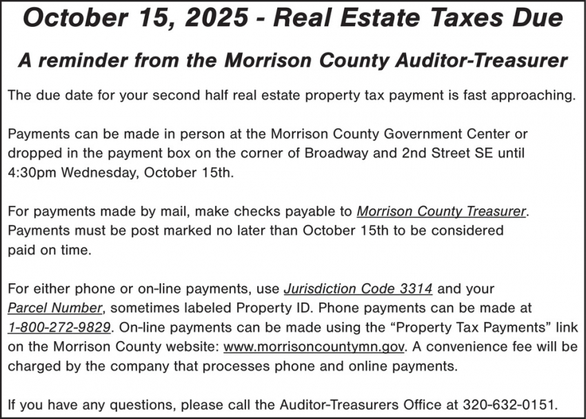 Morrison County Auditor-Treasurer