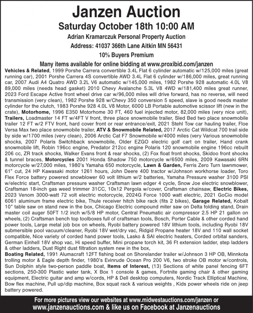 Janzen Auctions