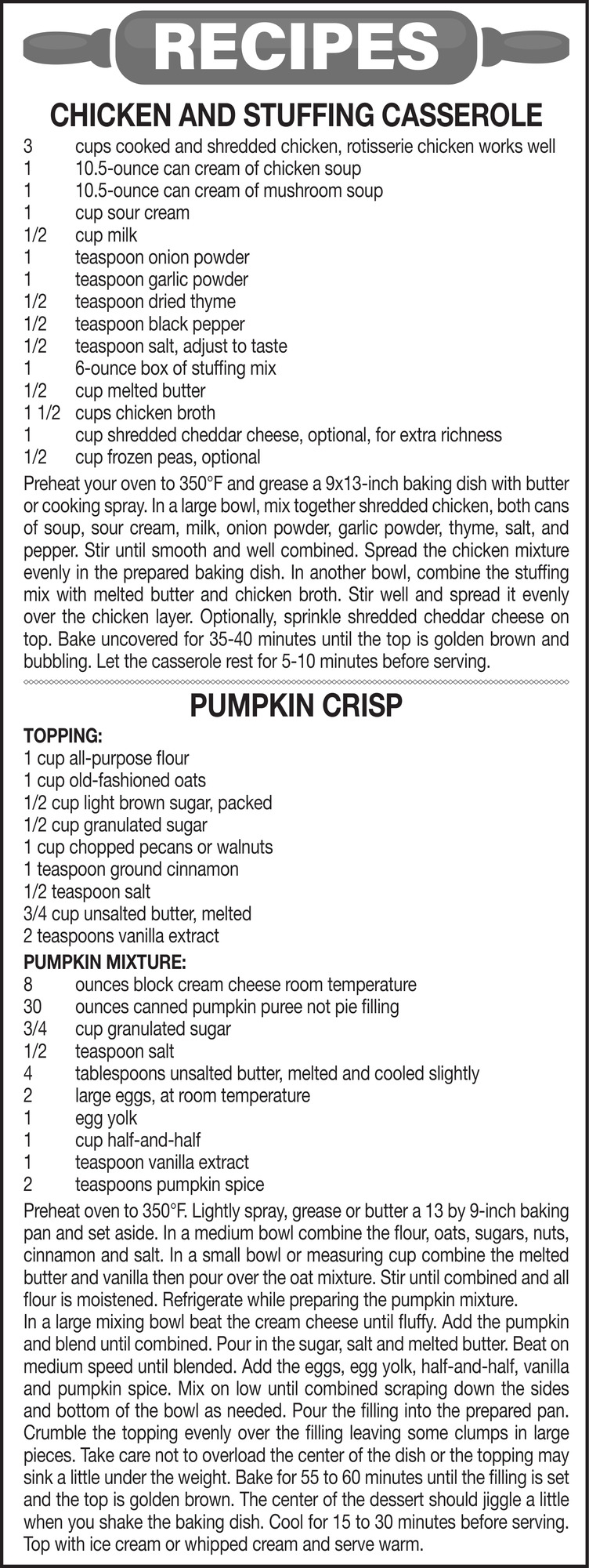 Recipes