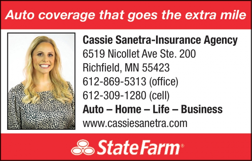 Cassie Sanetra Insurance Agency - State Farm