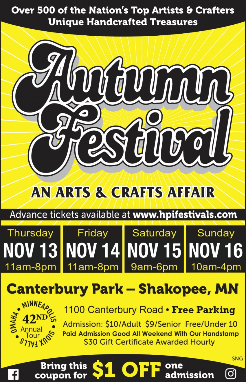 Autumn Festival an Arts & Crafts Affair