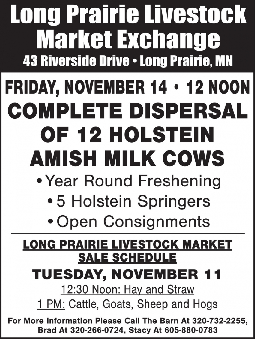 Long Prairie Livestock Market Exchange