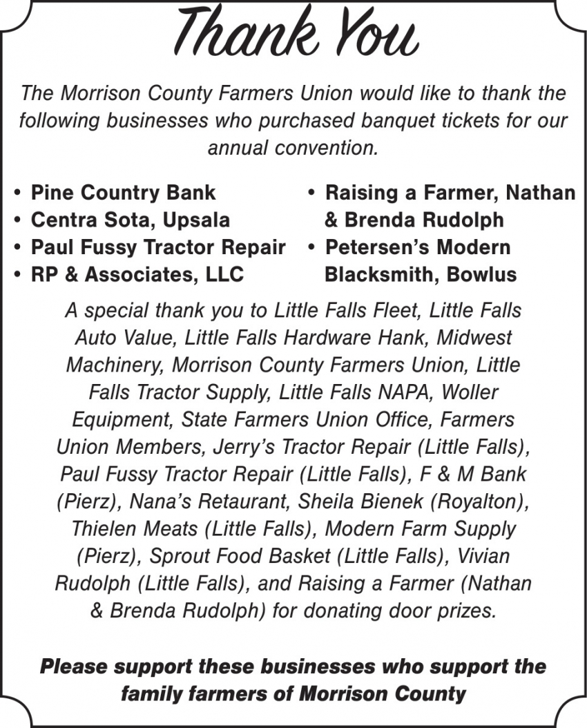 The Morrison county Farmers Union