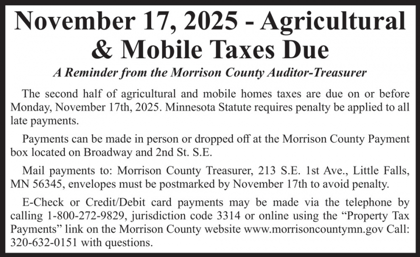 Morrison County Auditor-Treasurer