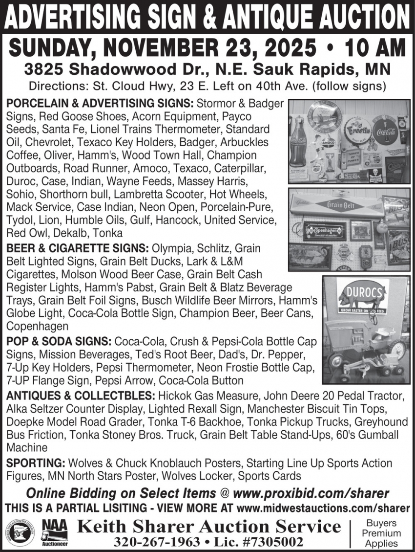 Keith Sharer Auction Service