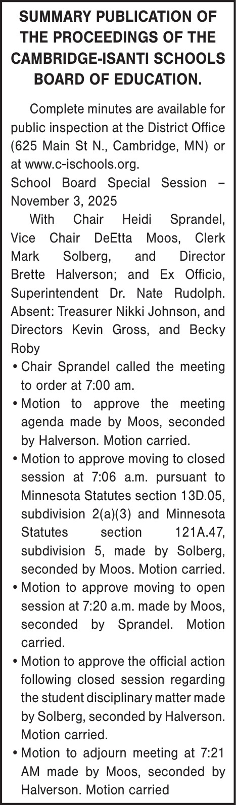 Cambridge-Isanti Schools
