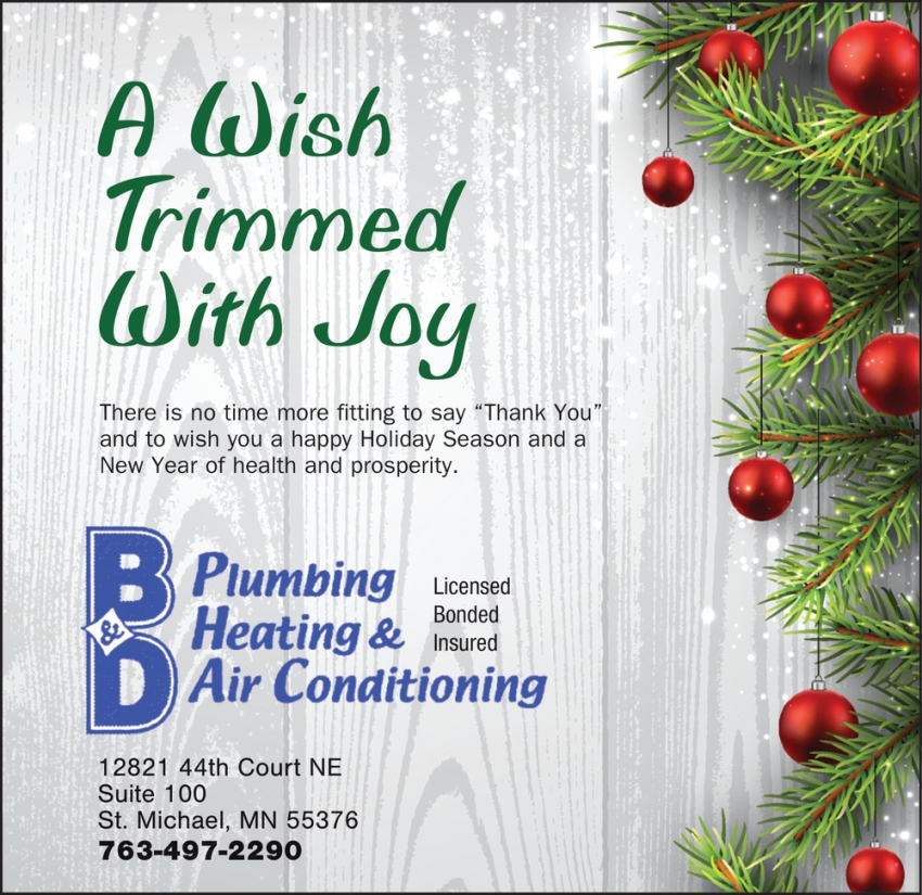 B&D Plumbing Heating & Air Conditioning