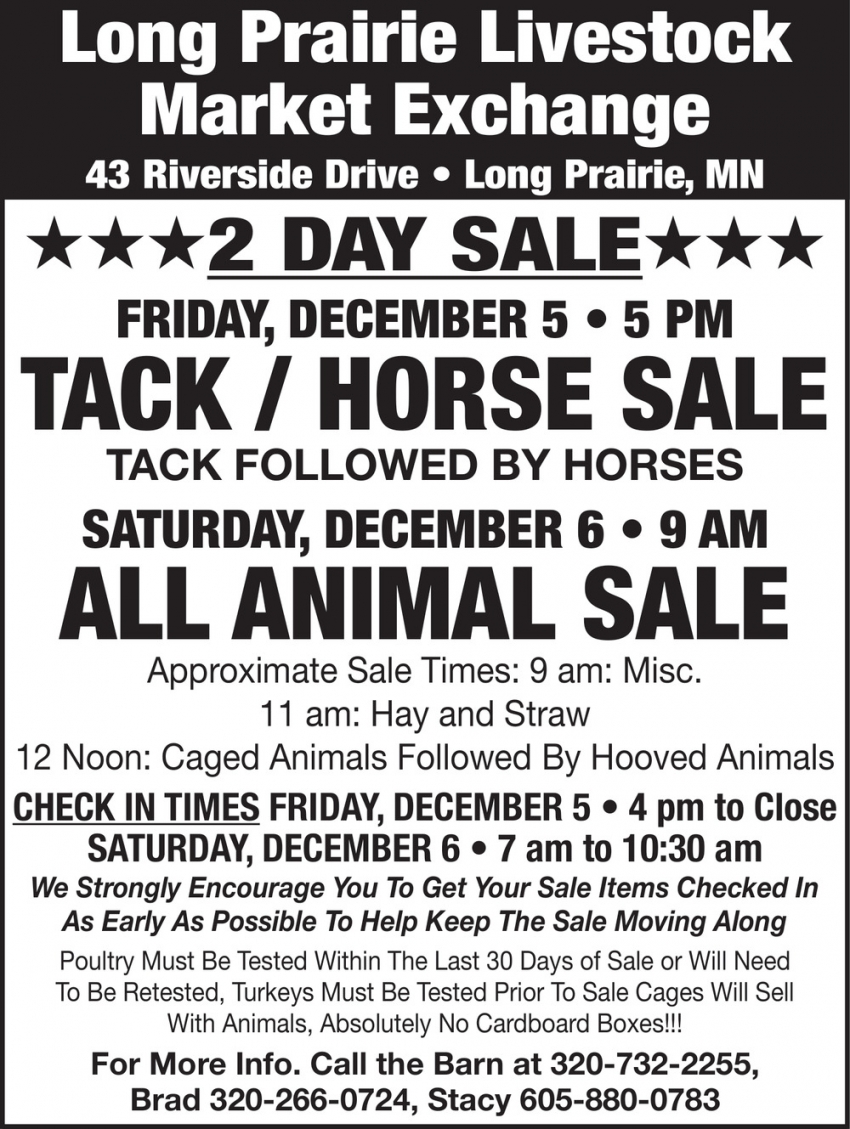 Long Prairie Livestock Market Exchange