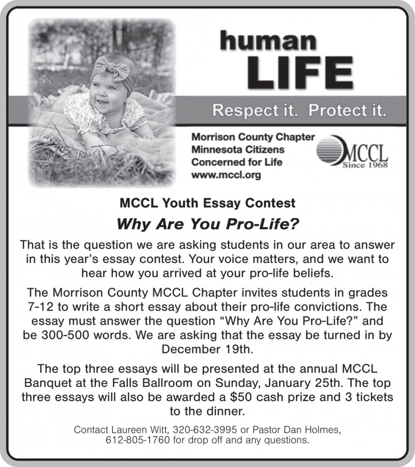 Morrison County Chapter Of Minnesota Citizens Concerned For Life