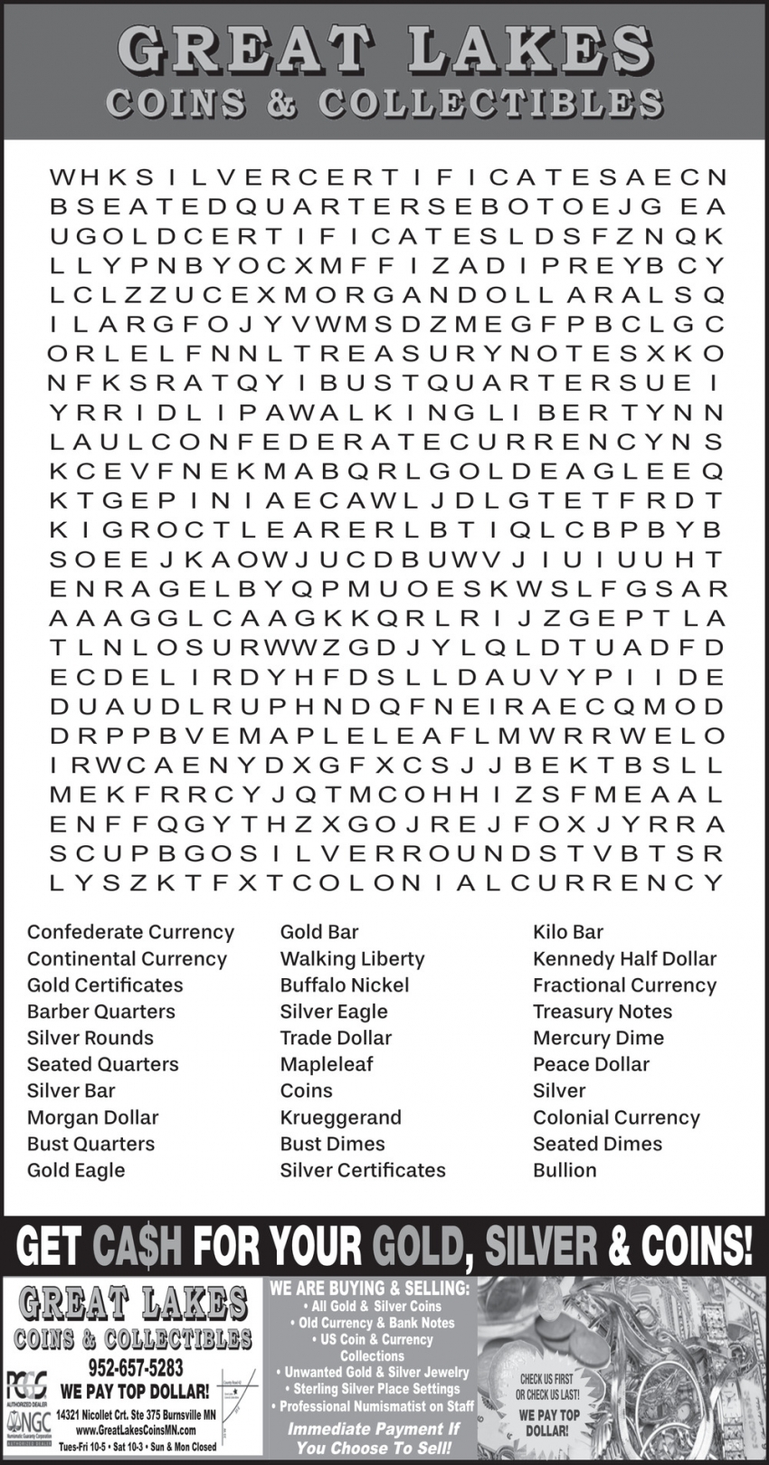 Great Lakes Coins & Collectibles