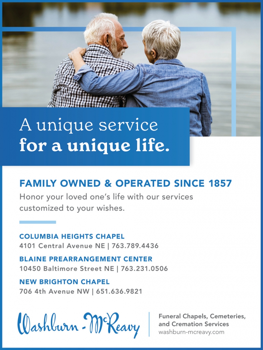 Washburn-McReavy - Columbia Heights Chapel, Blaine Prearrangement Centar & New Brighton Chapel