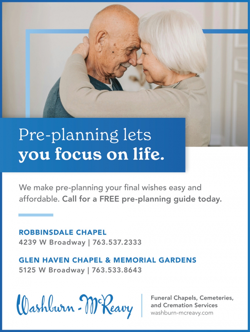 Washburn-McReavy - Robbinsdale Chapel, Glen Heaven Chapel & Memorial Gardens