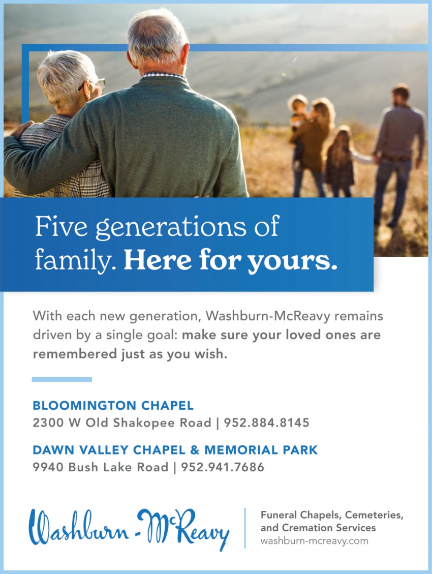 Washburn-McReavy Funeral Chapels - Bloomington Chapel, Dawn Valley Chapel & Memorial Park