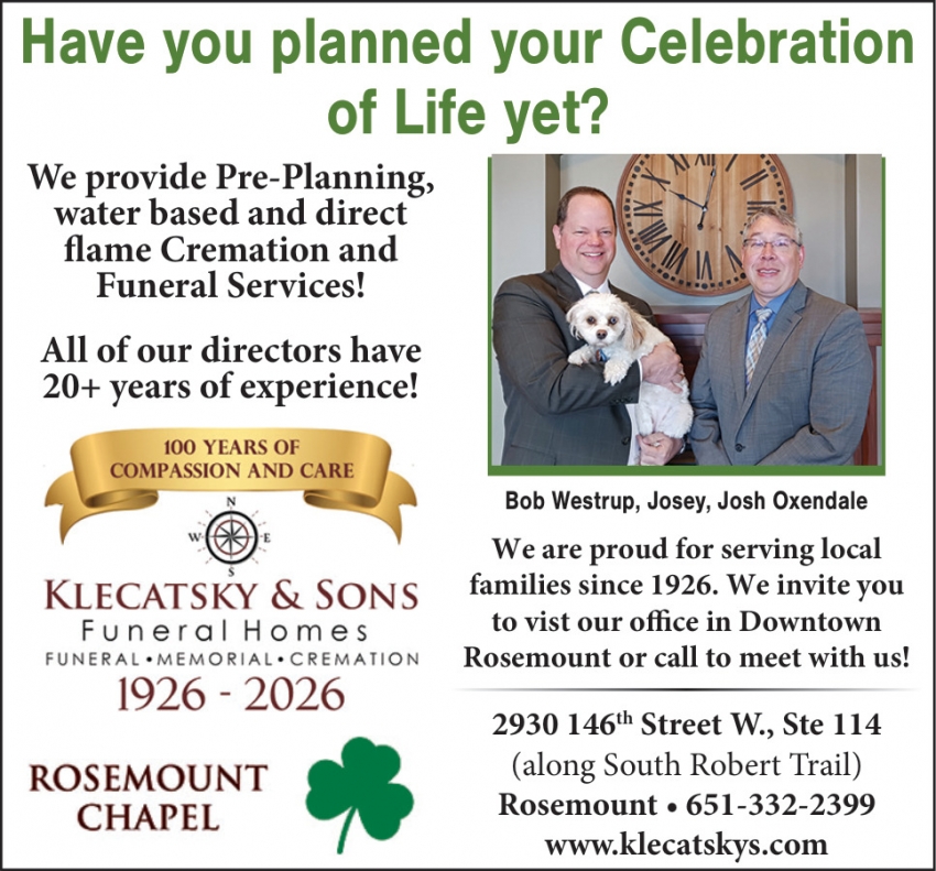Klecatsky & Sons Funeral Homes - Rosemount Chapel
