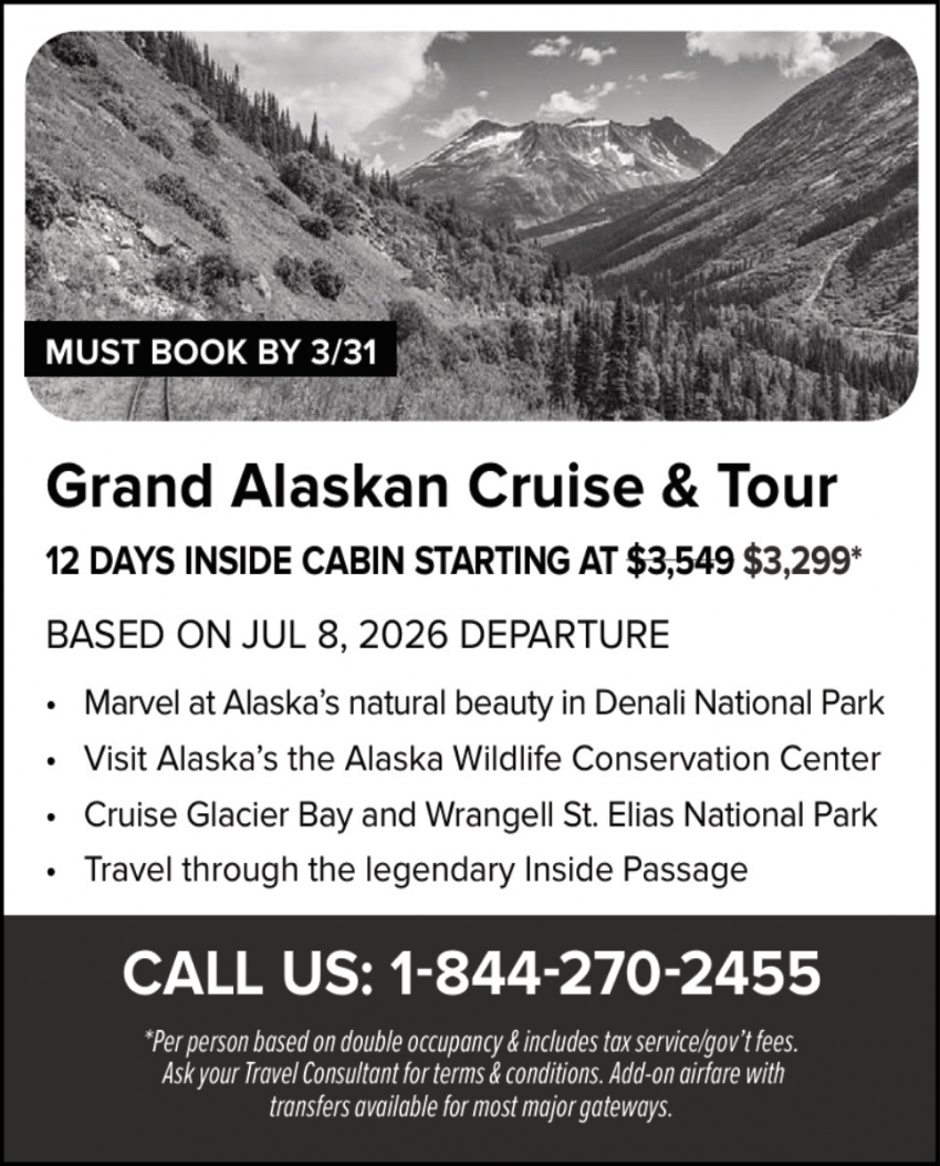 Central Grand Alaskan Cruise & Tour