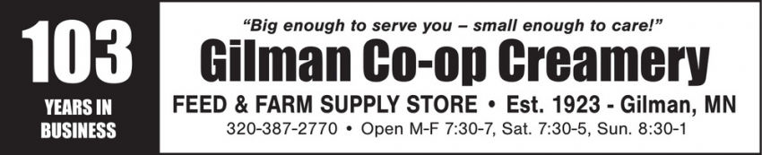 Gillman Co-Op Creamery