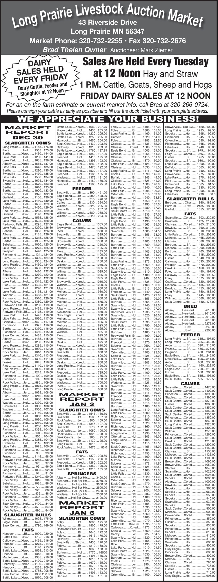 Long Prairie Livestock Auction Market 