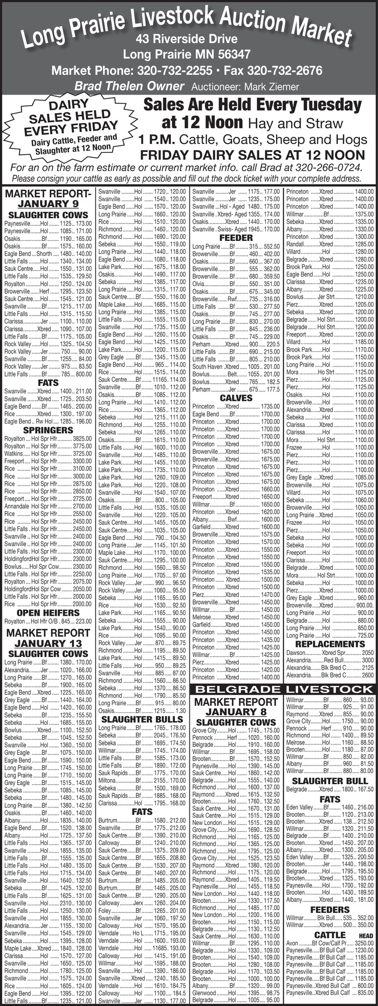 Long Prairie Livestock Auction Market 