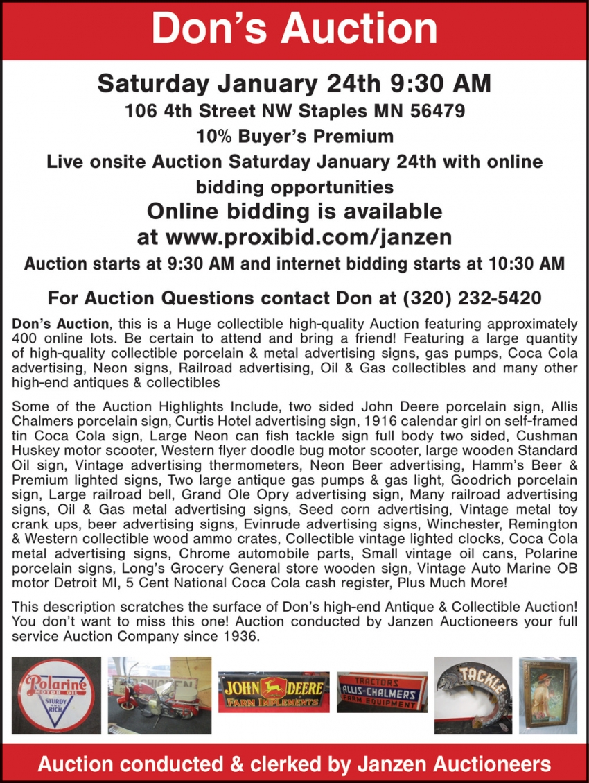 Janzen Auctions