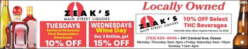 Zeak's Main Street Liquors