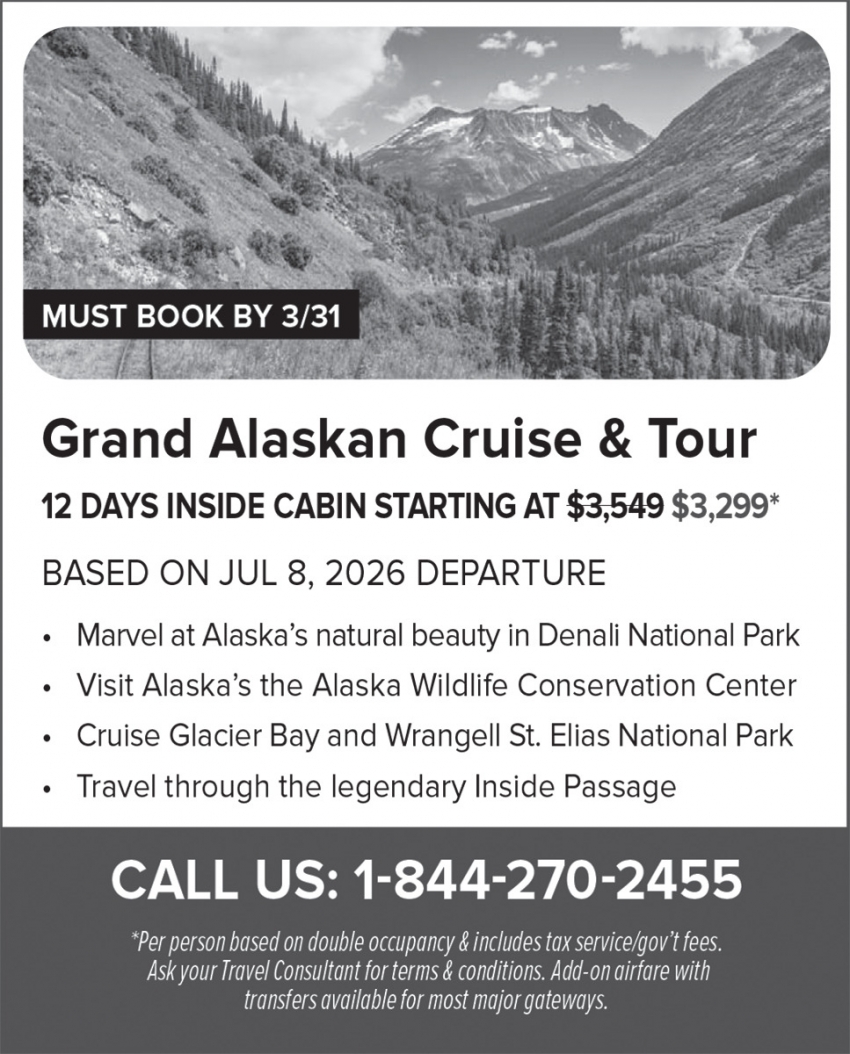 Central Grand Alaskan Cruise & Tour