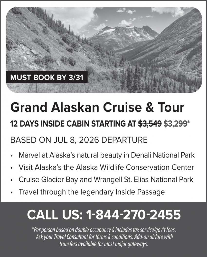 Central Grand Alaskan Cruise & Tour