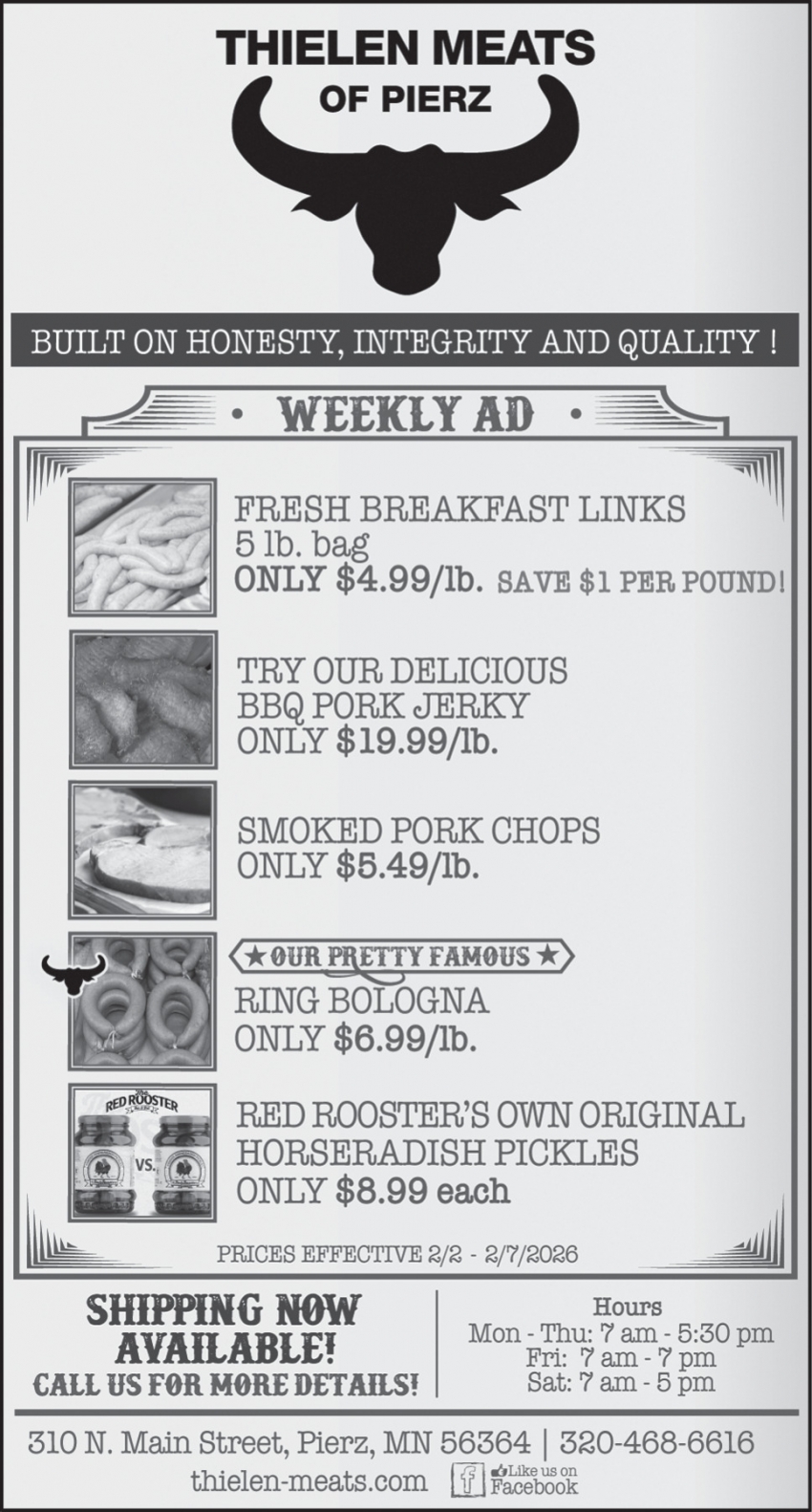 Thielen Meats Of Pierz