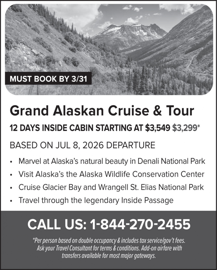 Central Grand Alaskan Cruise & Tour
