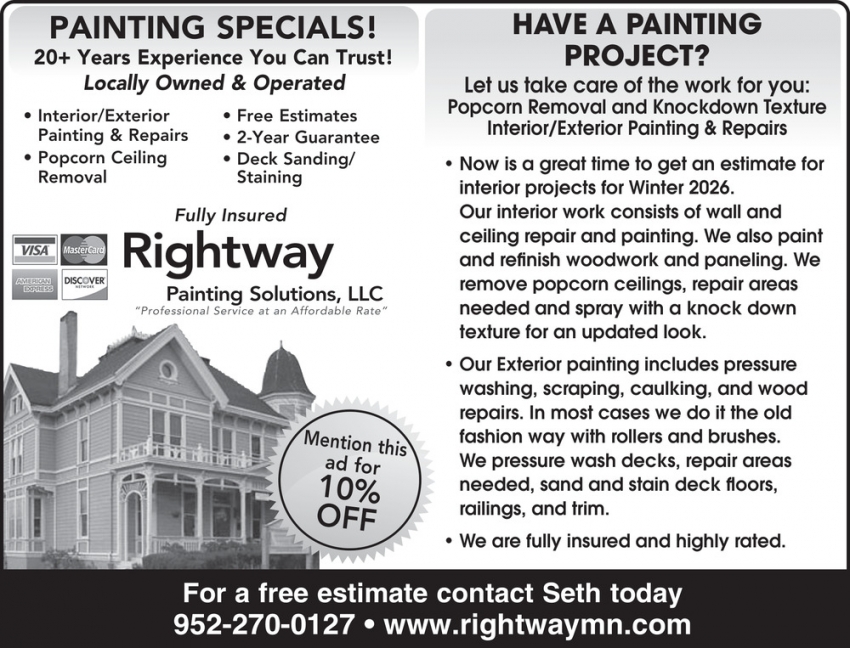 Rightway Painting Solutions Inc