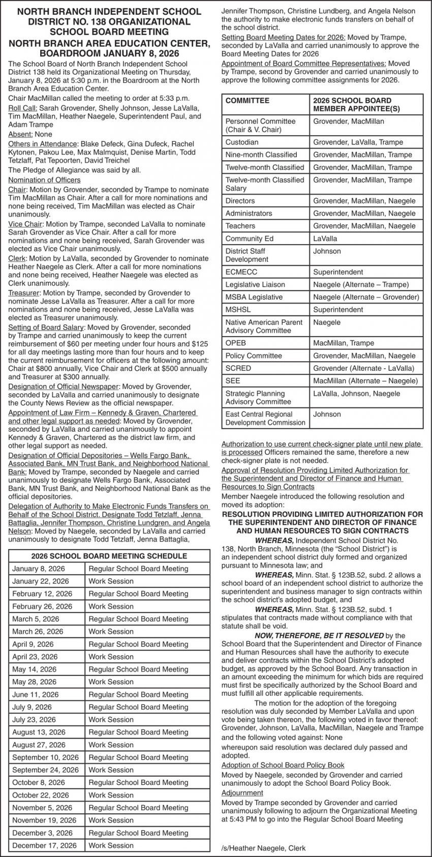 North Branch Independent School District No.138