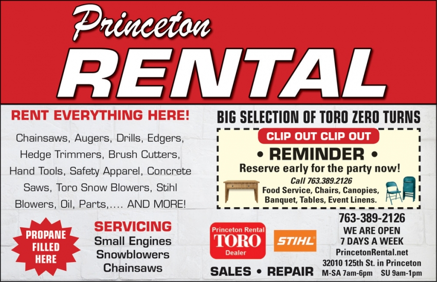 Princeton Rental Inc.