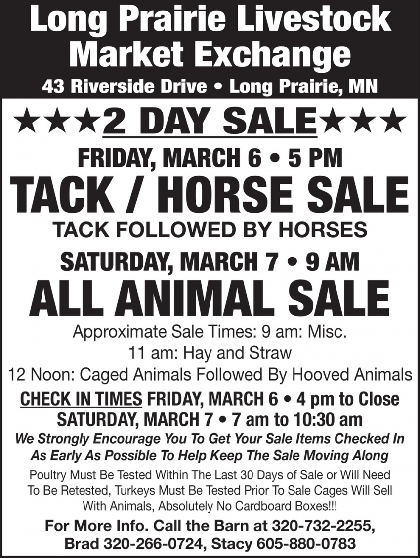 Long Prairie Livestock Market Exchange