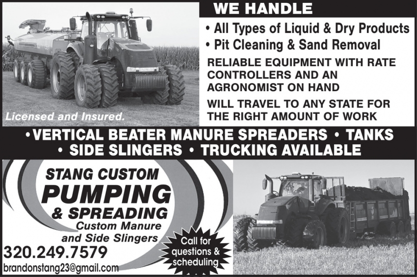 Stang Custom Pumping & Spreading