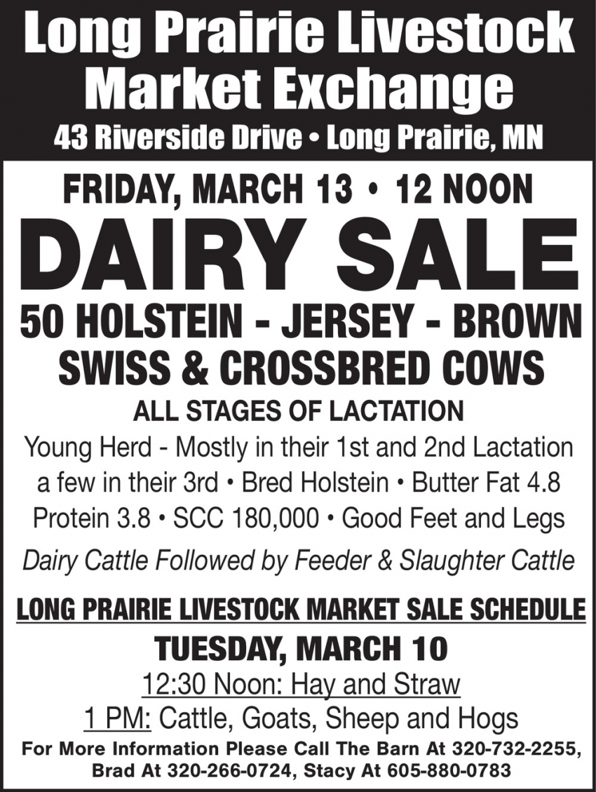 Long Prairie Livestock Market Exchange