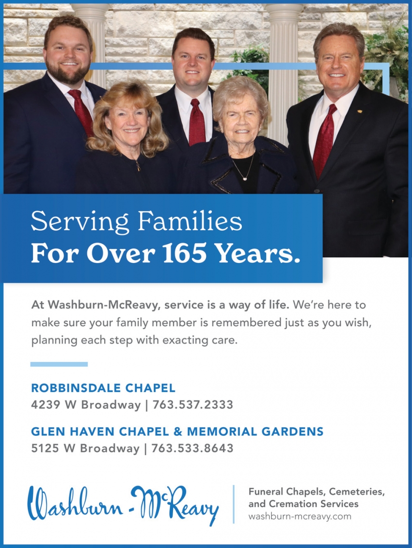 Washburn-McReavy - Robbinsdale Chapel, Glen Heaven Chapel & Memorial Gardens