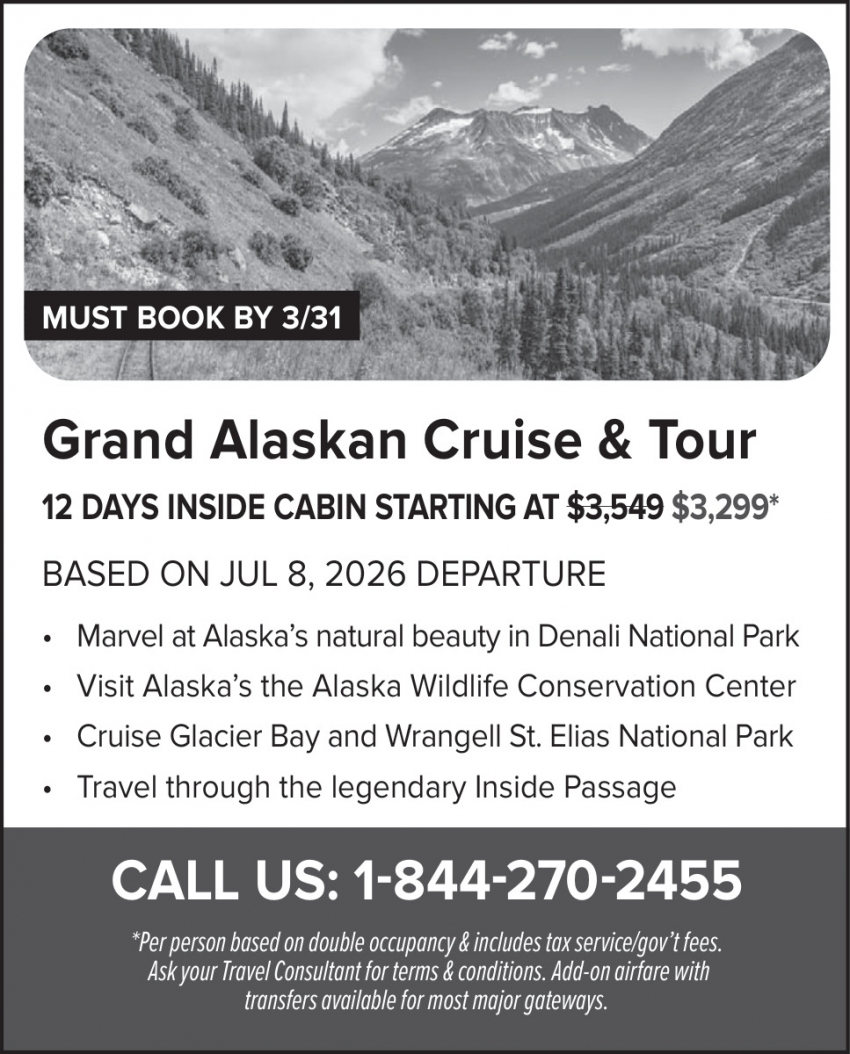 Central Grand Alaskan Cruise & Tour