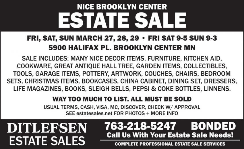 Ditlefsen Estate Sales