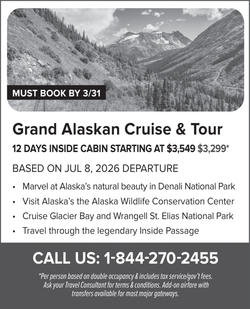 Central Grand Alaskan Cruise & Tour