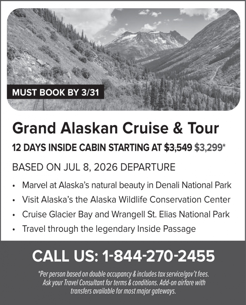 Central Grand Alaskan Cruise & Tour