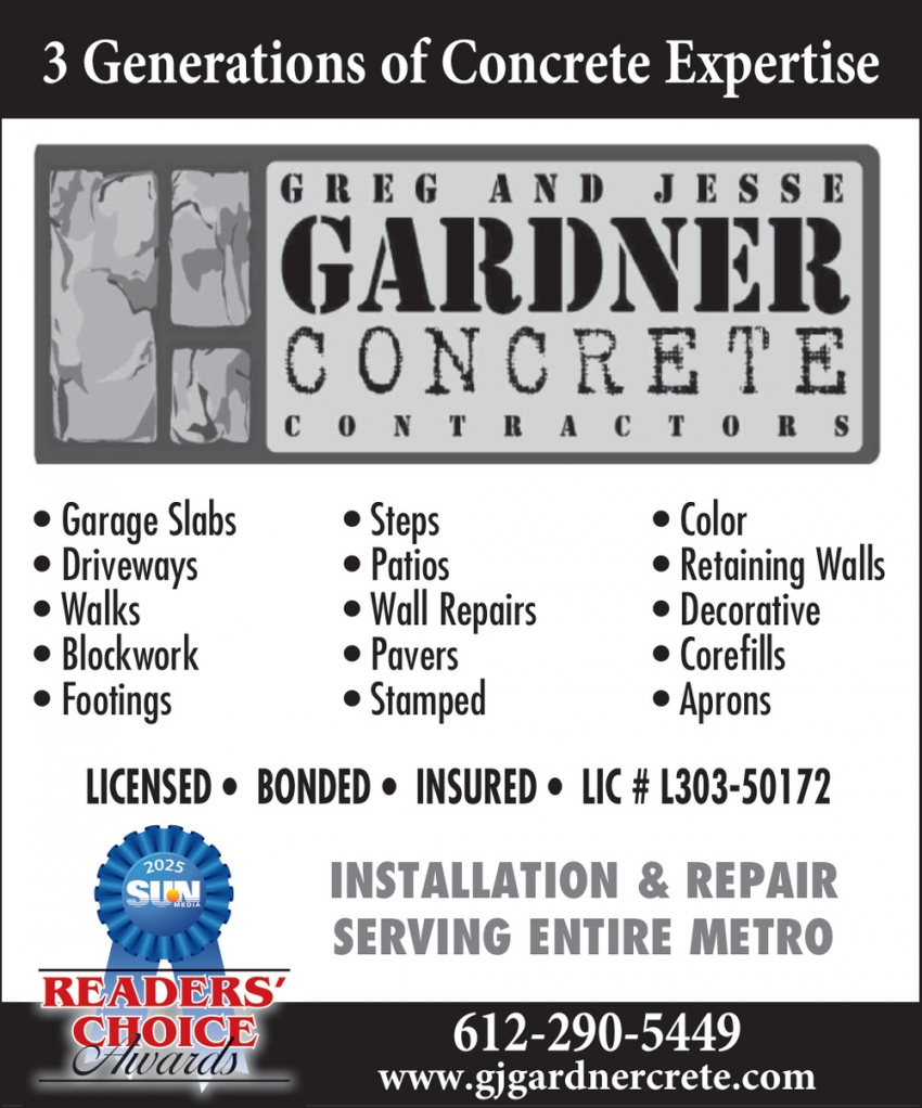Greg and Jesse Gardner Concrete