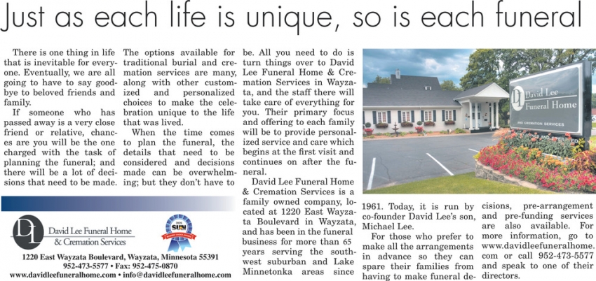 David Lee Funeral Home & Cremation Services