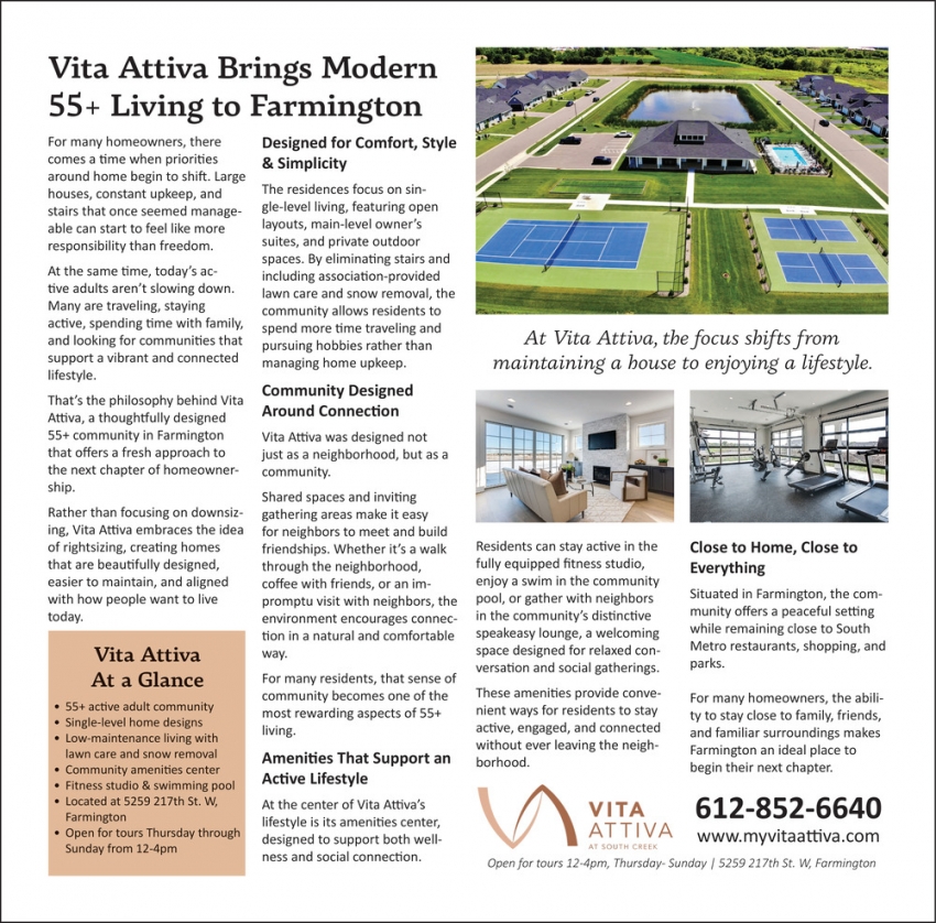 Vita Attiva at South Creek