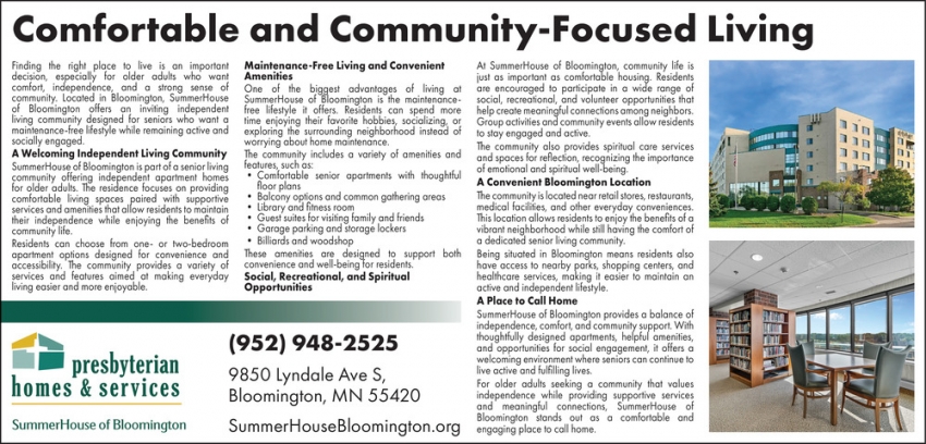 Prebysterian Homes And Services