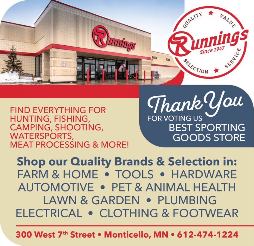 Runnings- Monticello