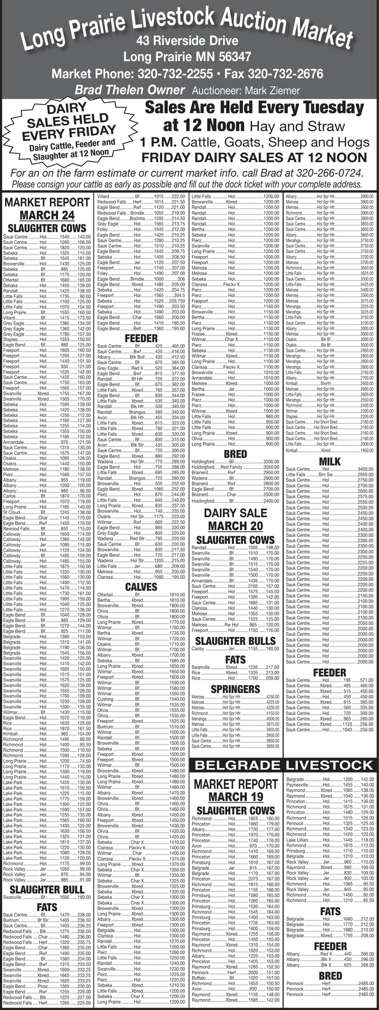 Long Prairie Livestock Auction Market 