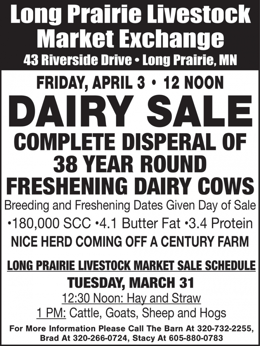 Long Prairie Livestock Market Exchange
