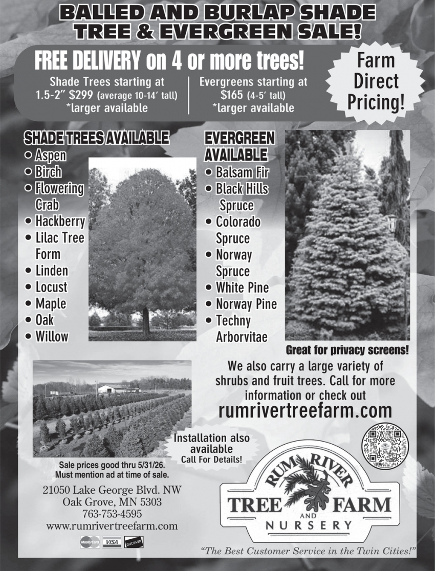 Rum River Tree Farm Nursery