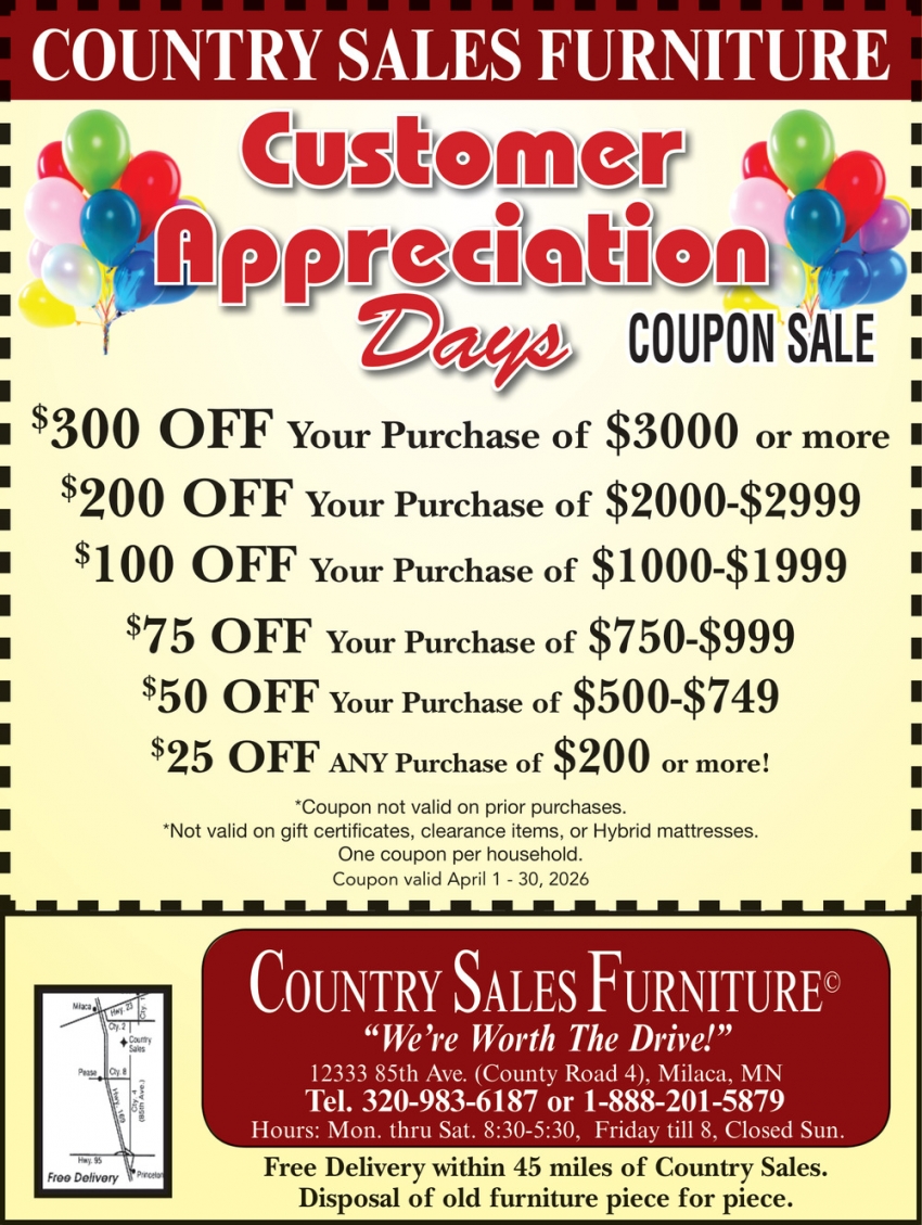 Country Sales Furniture
