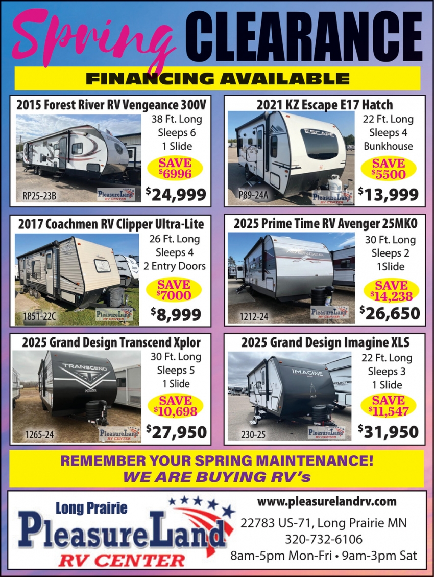 Long Prairie-Pleasure Land Rv Center