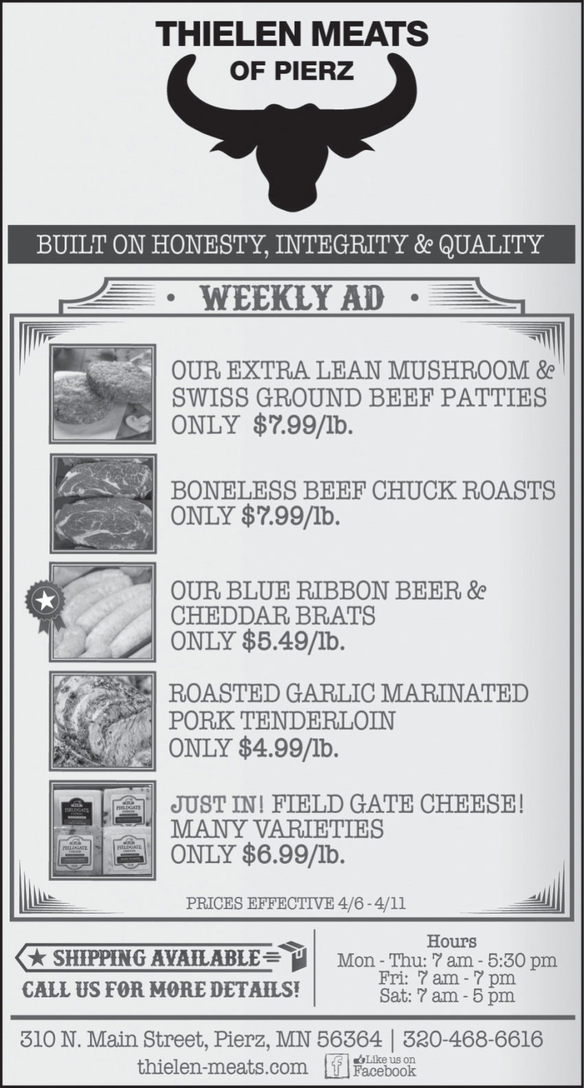 Thielen Meats Of Pierz